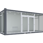 20′ Glass Container, three glass walls