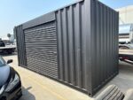 20ft Used Shipping Container – Matte Black w/ 12’ Side Roll-Up Door - Image 4