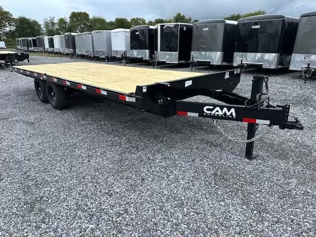 Cam-Superline-8.5x22-Deckover-Equipment-Trailer-Flat-Deck-8-Slide-Out-Ramps-14K-GVW-1.webp CAM Superline 8.5 x 22 Deckover Equipment Trailer Slide Out Ramps - Image 1