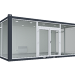 6×3.2m Glass Container, 3 glass walls